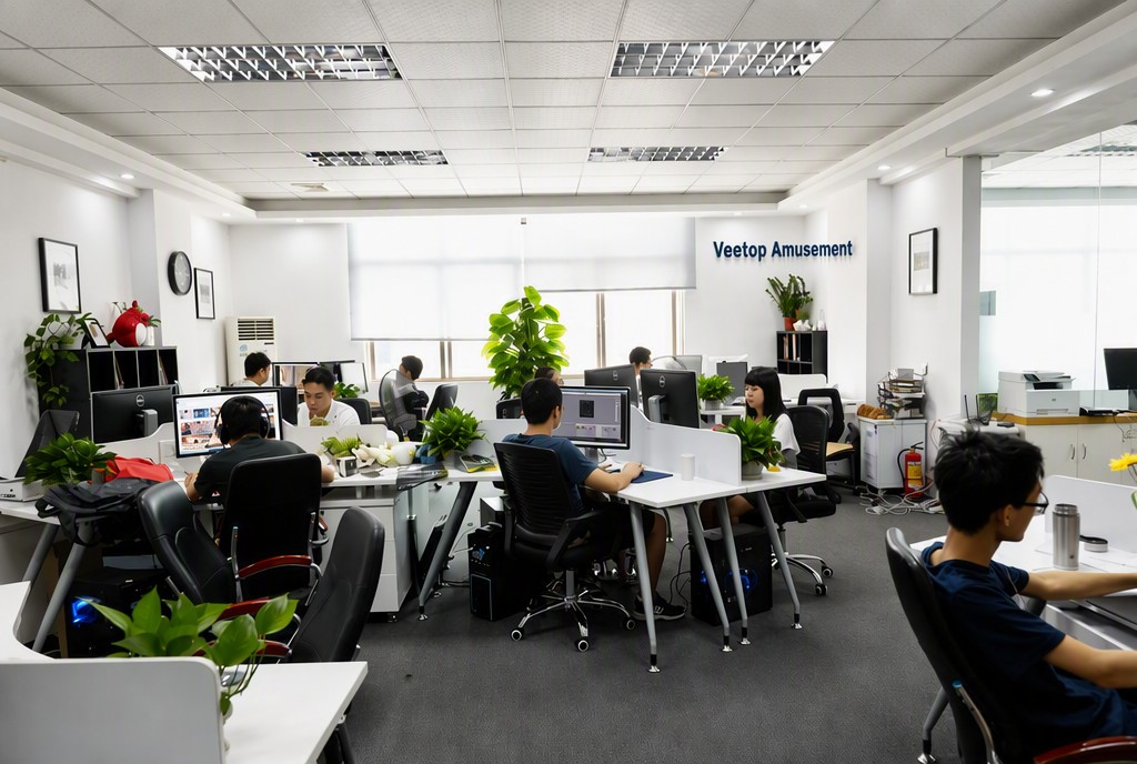 Open-plan office area with staff at desks